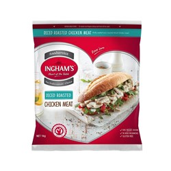 INGHAM DICED OVEN ROAST CHICKEN MEAT 6 X 1KG