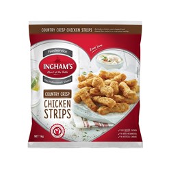 INGHAM COUNTRY STYLE CHICKEN STRIP 1KG