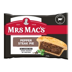 MRS MAC'S STEAK PEPPER PIE 12 X 175GM