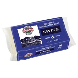 MAINLAND SWISS SLICED CHEESE 1KG