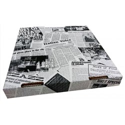 NEWS PRINT 13" PIZZA BOX FLAT 50's