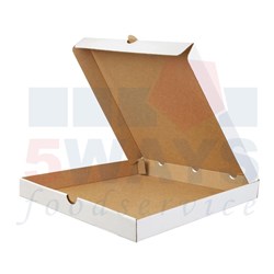 13" PIZZA BOX WHITE PLAIN FLAT 100's