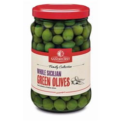 SANDHURST WHOLE GREEN OLIVE SICILIAN 6 X 1.65KG
