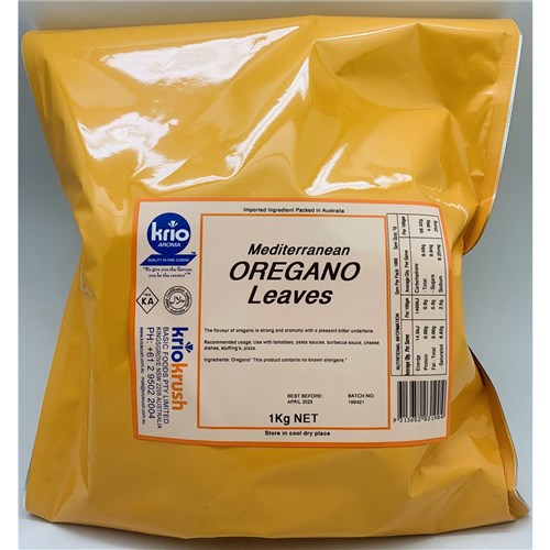 KRIO KRUSH OREGANO LEAVES 1KG