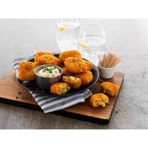 LEADER MAC CHEESE AND BACON BITES 1KG