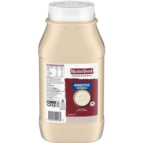 MASTERFOODS HOMESTYLE MAYONNAISE 2.6KG