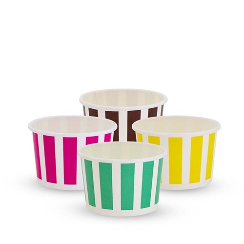 ALFRESCO STRIPE PAPER CUP ICE CREAM 3OZ 1000's