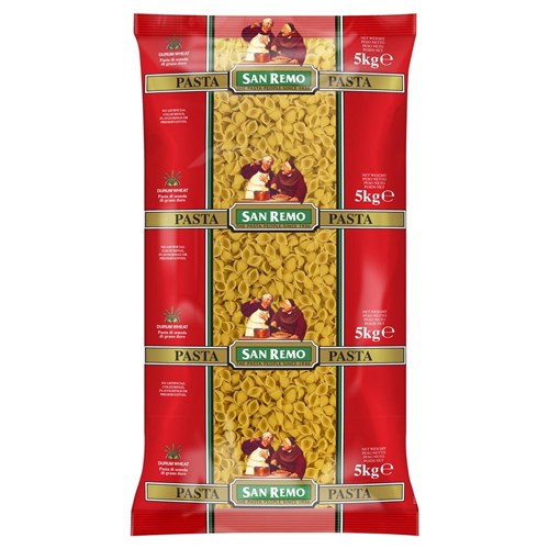 SAN REMO PASTA SHELLS SMALL #28 2 X 5KG